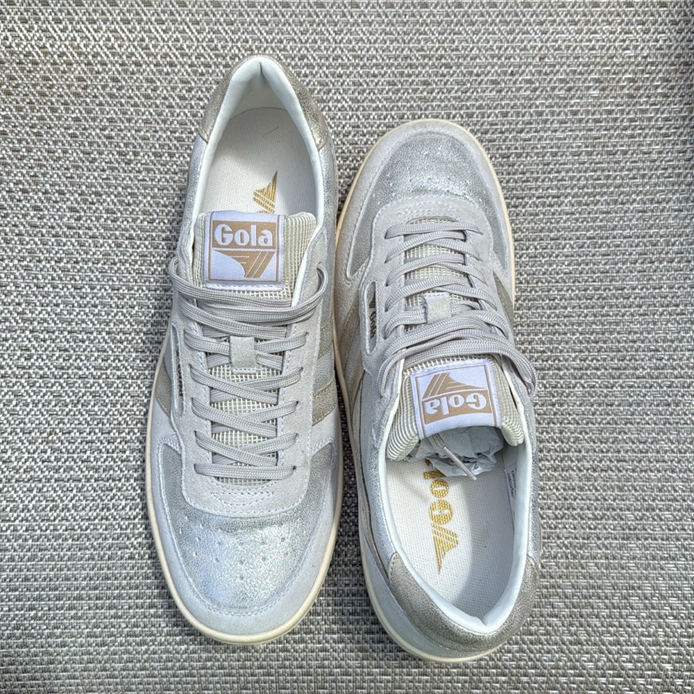 Anthropologie Gola Hawk Shimmer Off White / Silver / Gold Size US 9 (Eur 40) - Picture 3 of 14